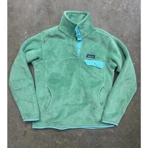 Patagonia Re-Tool Snap-T Fleece Pullover Distilled Green Women’s Medium EUC